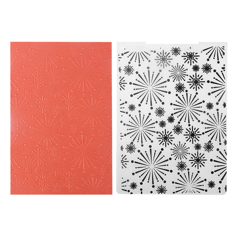 Kokorosa Plastic Fireworks Embossing Folder