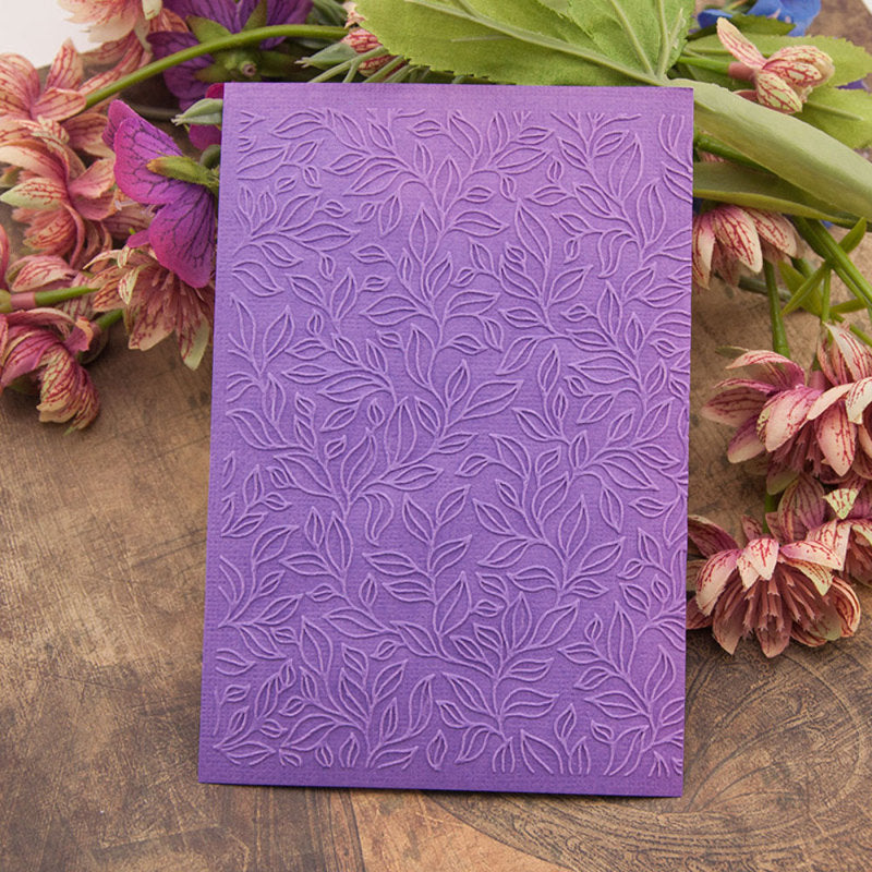 Kokorosa Plastic Leaf Print Embossing Folder