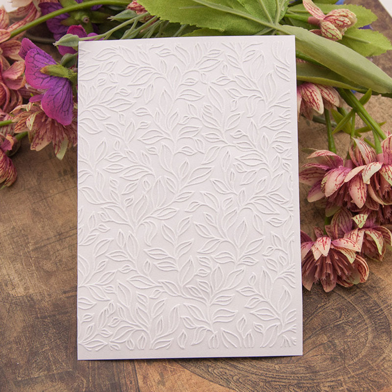 Kokorosa Plastic Leaf Print Embossing Folder