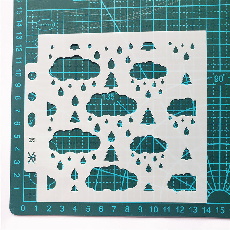 Kokorosa Rainy Day DIY Painting Hollow Stencil