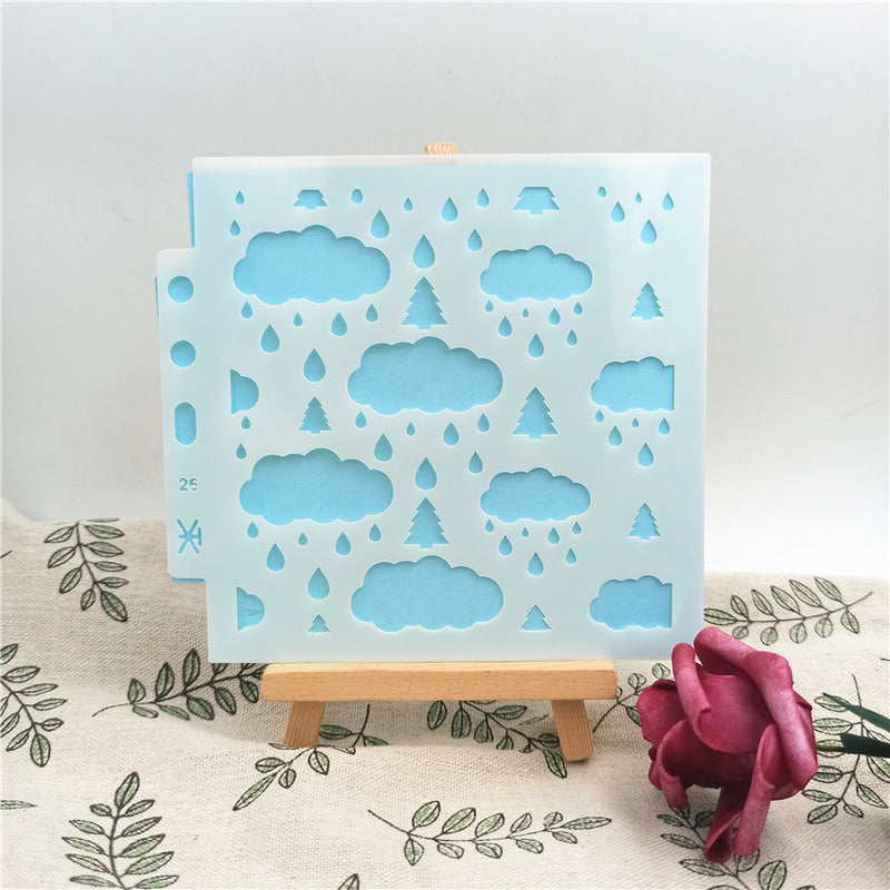 Kokorosa Rainy Day DIY Painting Hollow Stencil