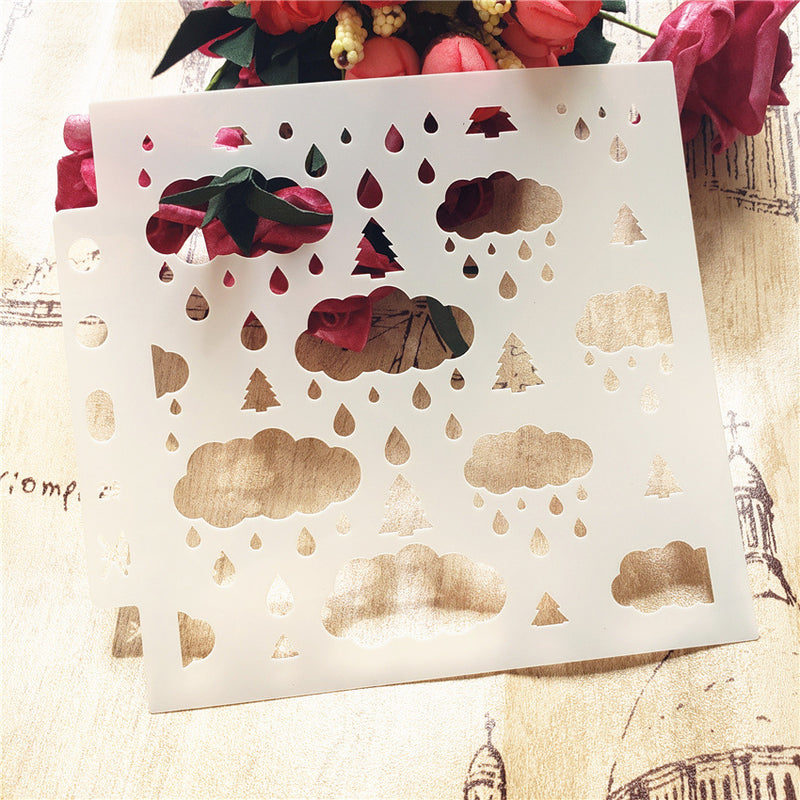 Kokorosa Rainy Day DIY Painting Hollow Stencil