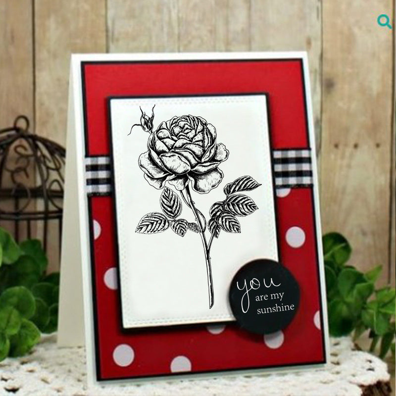 Kokorosa Rose and Phrases Clear Stamps