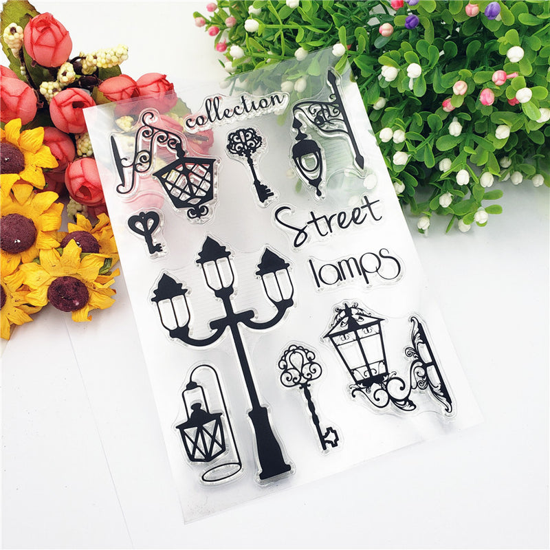 Kokorosa Street Lamps Clear Stamps