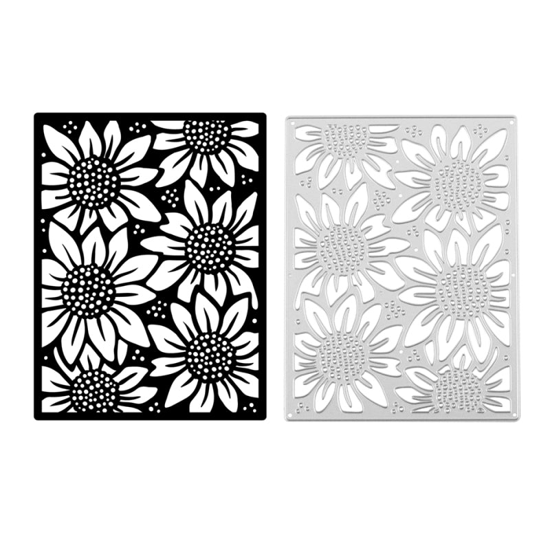 Kokorosa Sunflower Background Metal Cutting Dies