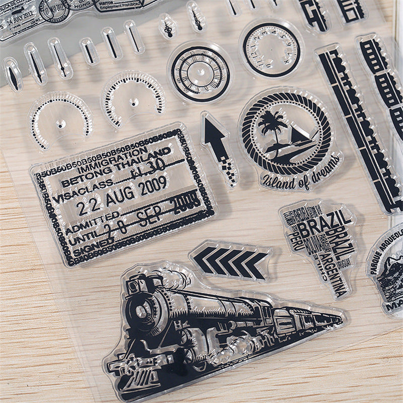 Kokorosa Train Clear Stamps