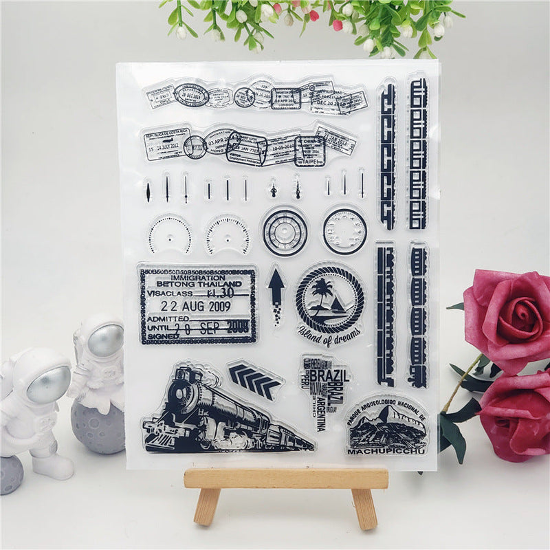 Kokorosa Train Clear Stamps