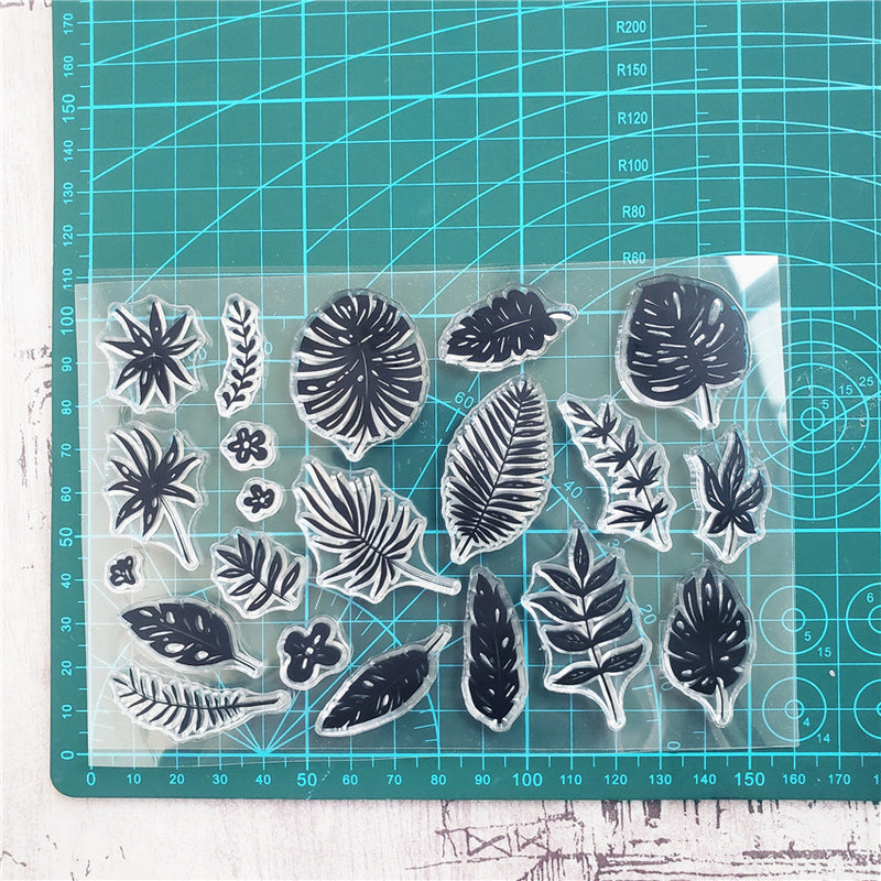 Kokorosa Tropical Leaves Clear Stamps