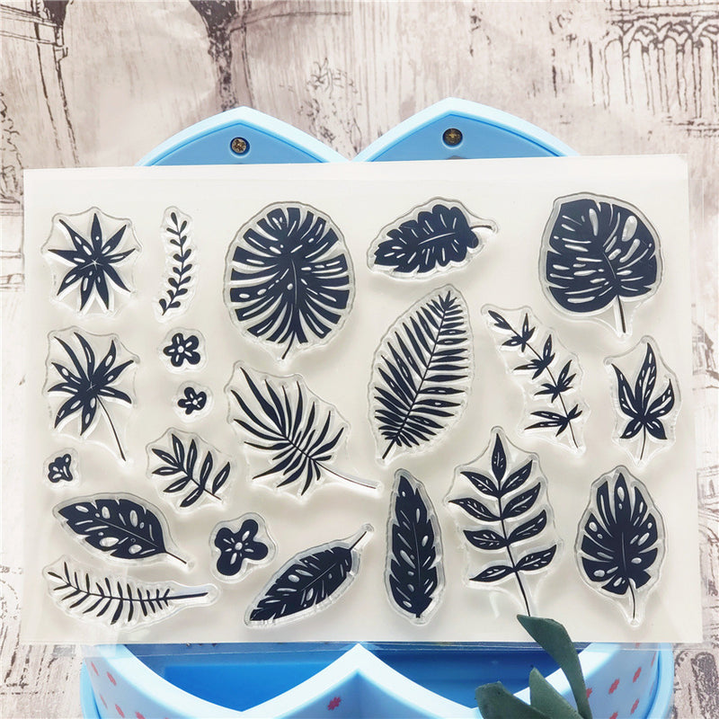 Kokorosa Tropical Leaves Clear Stamps