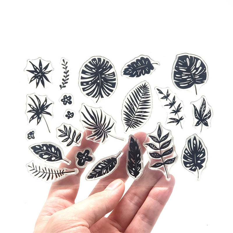 Kokorosa Tropical Leaves Clear Stamps