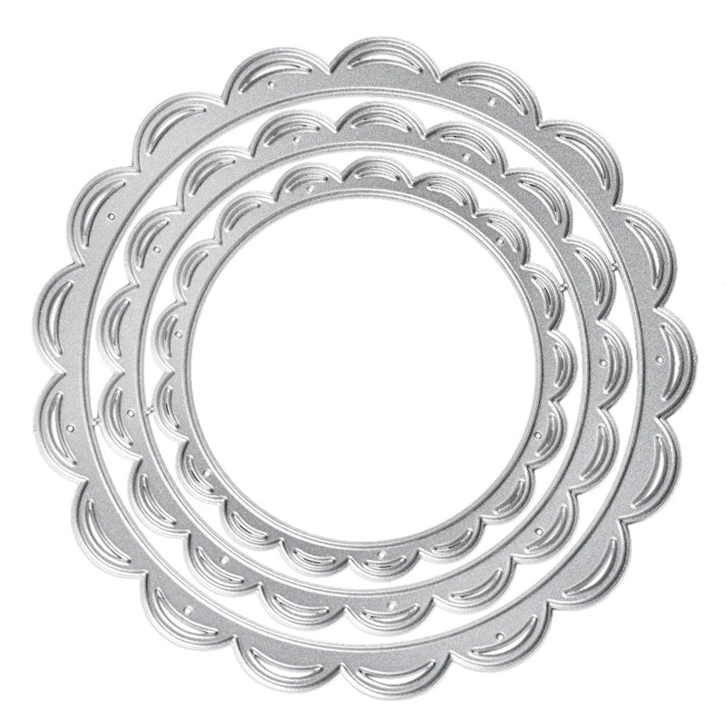 Kokorosa Wave Circle Frame Nesting Dies