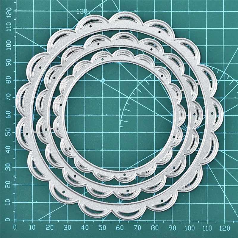 Kokorosa Wave Circle Frame Nesting Dies