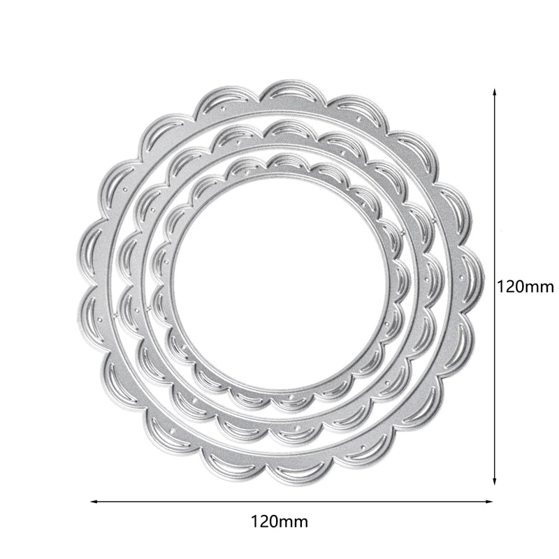 Kokorosa Wave Circle Frame Nesting Dies