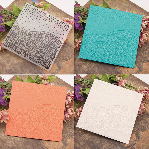 Kokorosa Wave Lace Border Plastic Embossing Folder