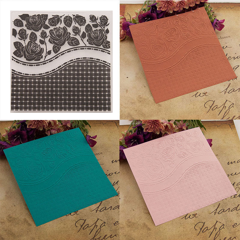 Kokorosa Wave Lace Border Plastic Embossing Folder