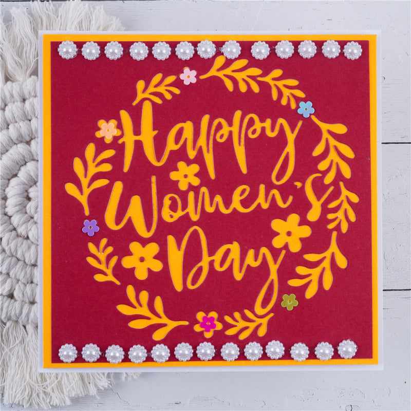 Kokorosa Happy Women Day Metal Cutting Dies