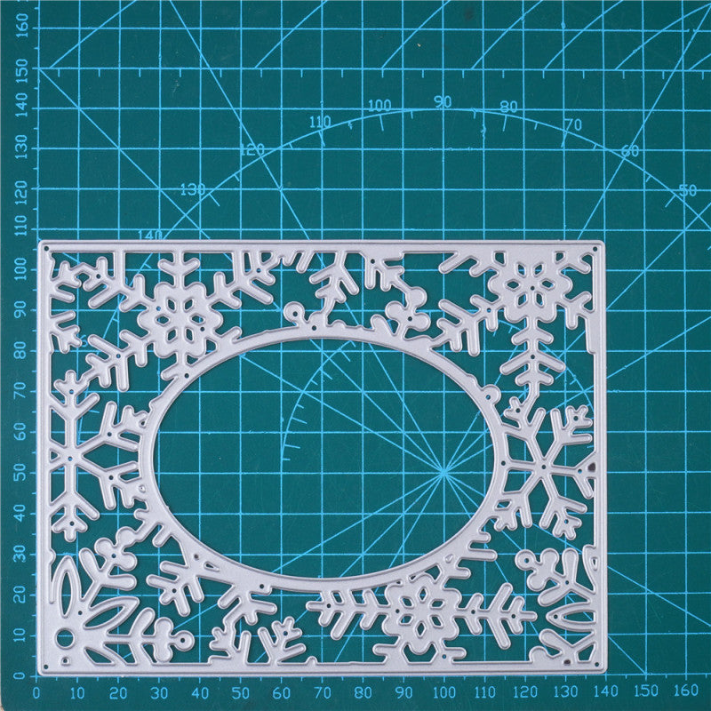 Kokorosa Winter Snowflake Background Board Metal Cutting Dies