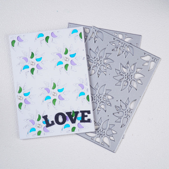 Kokorosa Metal Cutting Dies with Multi-layer Flower Background