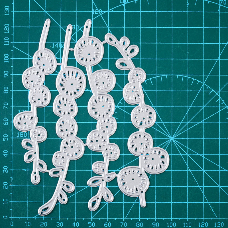 Kokorosa Metal Cutting Dies with Hollyhock Flowers