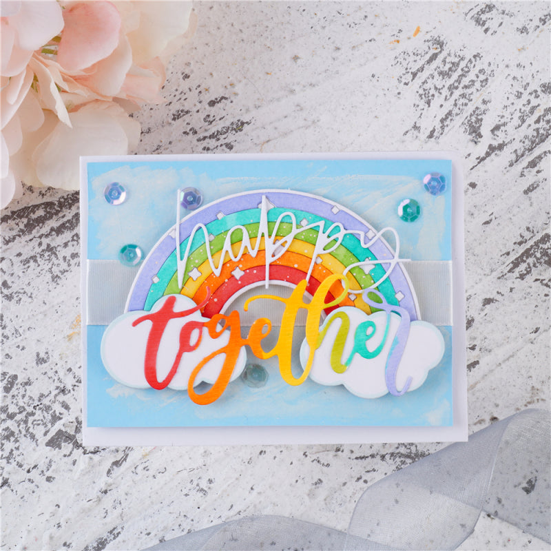 Kokorosa Metal Cutting Dies with Rainbow and Clouds