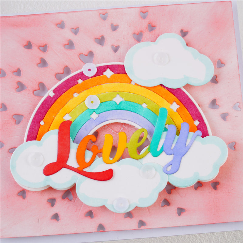 Kokorosa Metal Cutting Dies with Rainbow and Clouds