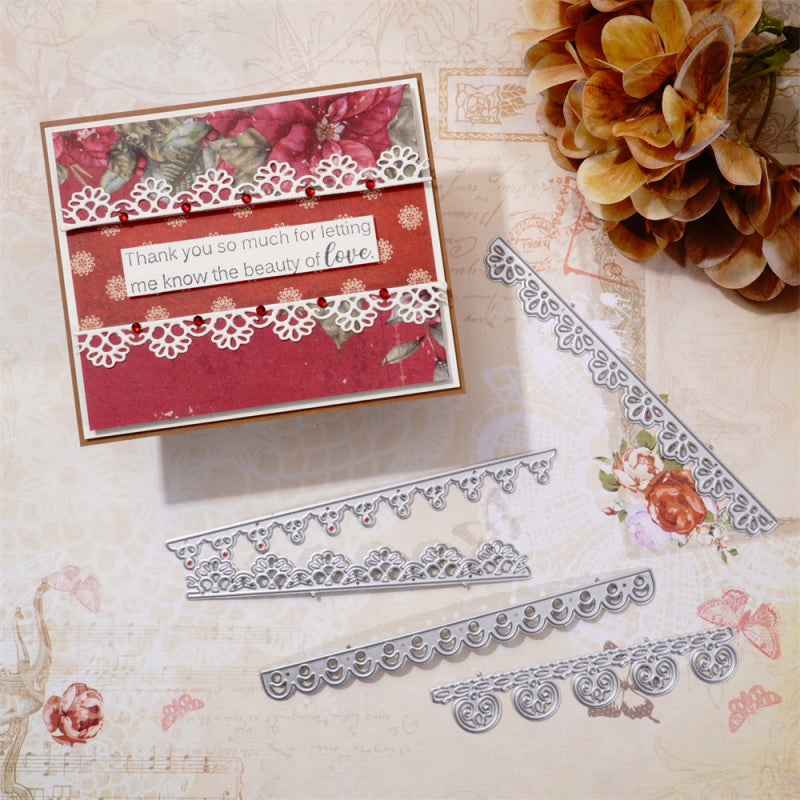 Kokorosa Metal Cutting Dies With 5pcs Lace Border