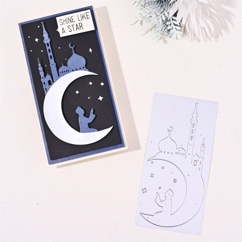 Kokorosa Metal Cutting Dies With A Moon Castle Background Board