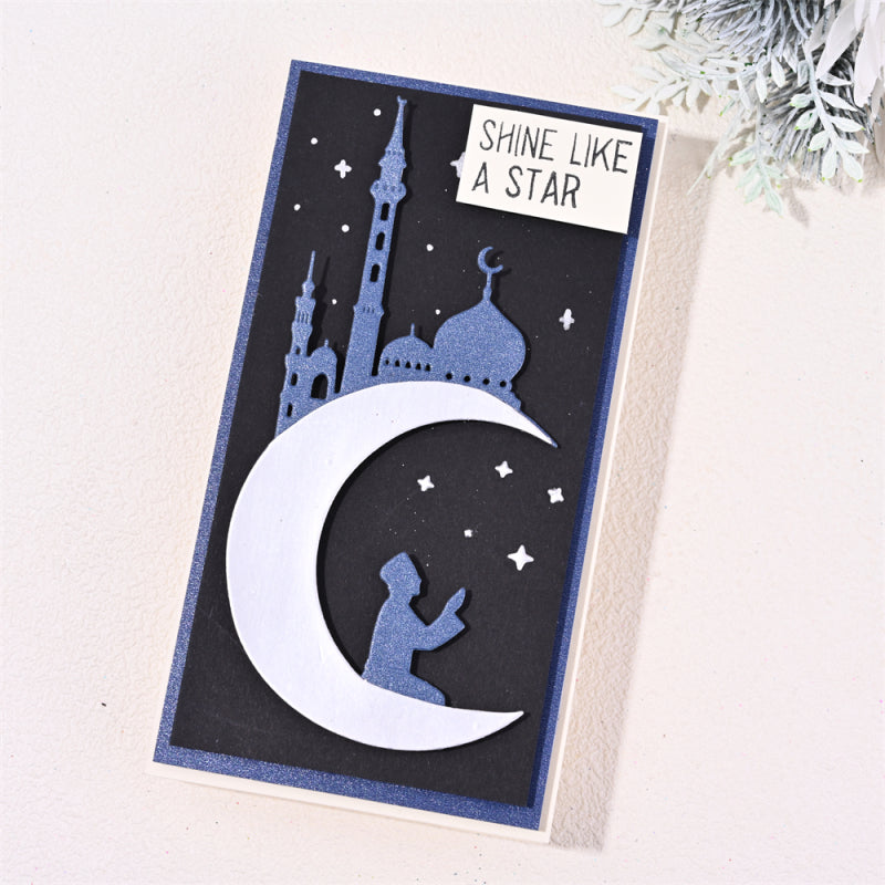 Kokorosa Metal Cutting Dies With A Moon Castle Background Board