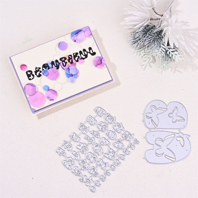 Kokorosa Metal Cutting Dies With 26 Alphabets Butterflies