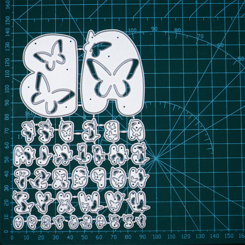 Kokorosa Metal Cutting Dies With 26 Alphabets Butterflies