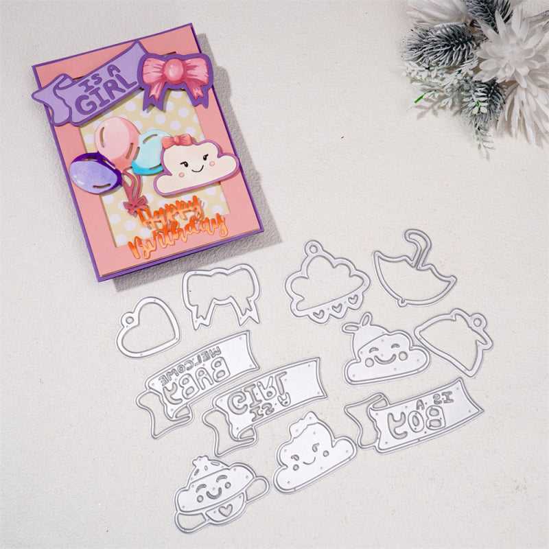 Kokorosa Metal Cutting Dies With Boy and Girl Word Set