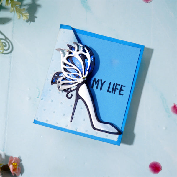 Kokorosa Metal Cutting Dies With Butterfly High-heeled Shoe