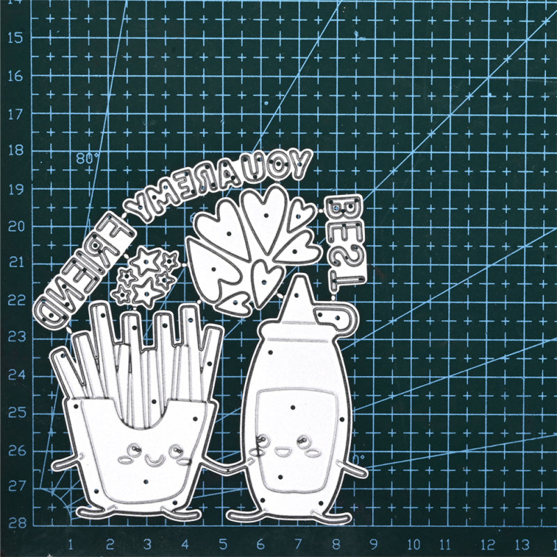 Kokorosa Metal Cutting Dies With Chips and Tomato Sauce