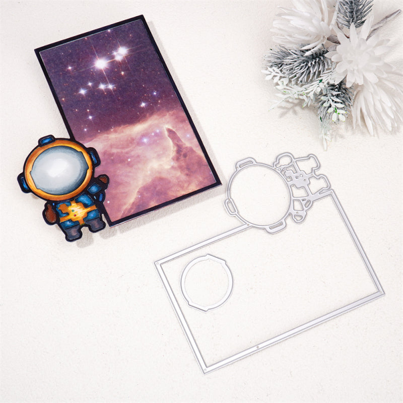 Kokorosa Metal Cutting Dies With Cute Astronaut Border