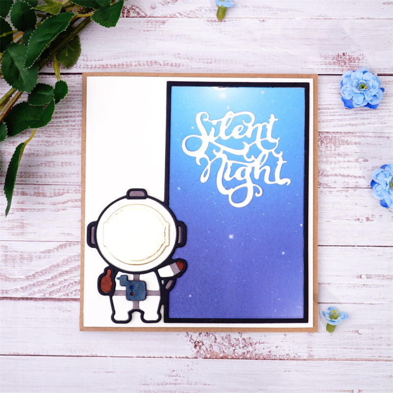 Kokorosa Metal Cutting Dies With Cute Astronaut Border