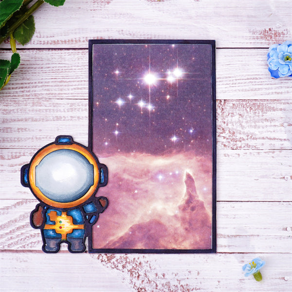 Kokorosa Metal Cutting Dies With Cute Astronaut Border