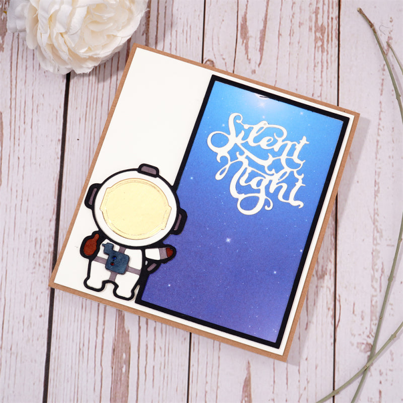 Kokorosa Metal Cutting Dies With Cute Astronaut Border