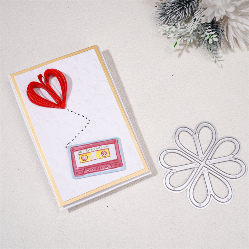 Kokorosa Metal Cutting Dies With Cute Foldable Hearts