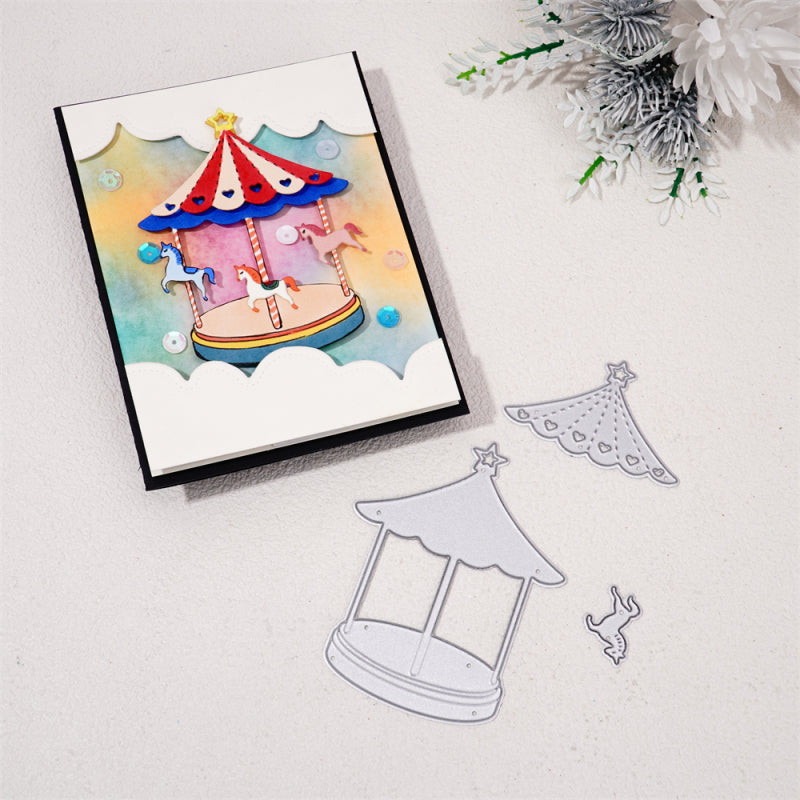 Kokorosa Metal Cutting Dies With Dreamy Carousel Set