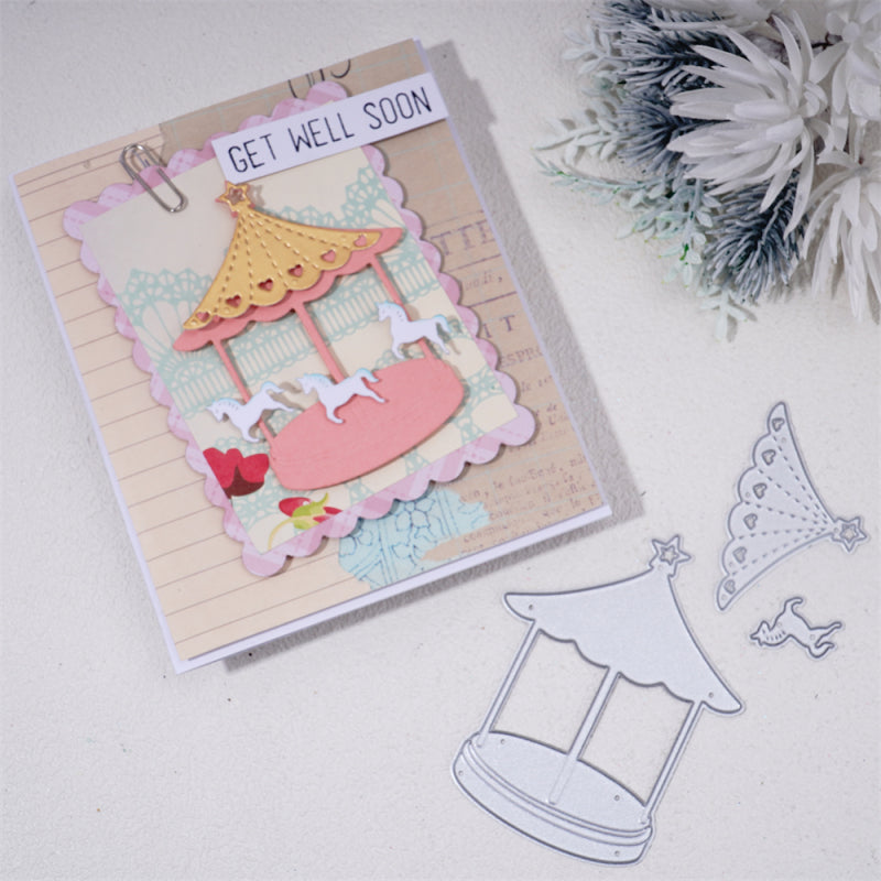 Kokorosa Metal Cutting Dies With Dreamy Carousel Set