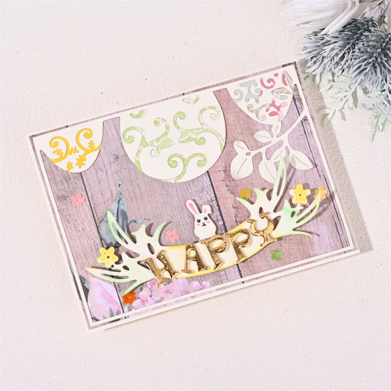 Kokorosa Metal Cutting Dies With Easter Eggs Background Board