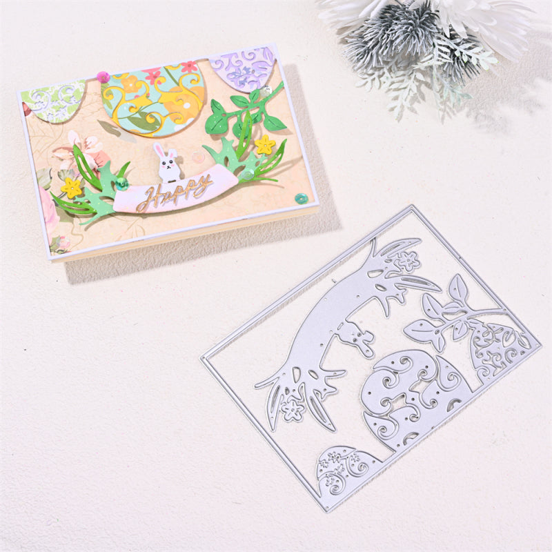 Kokorosa Metal Cutting Dies With Easter Eggs Background Board