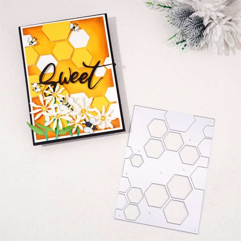 Kokorosa Metal Cutting Dies With Honeycomb Rectangle Background Board