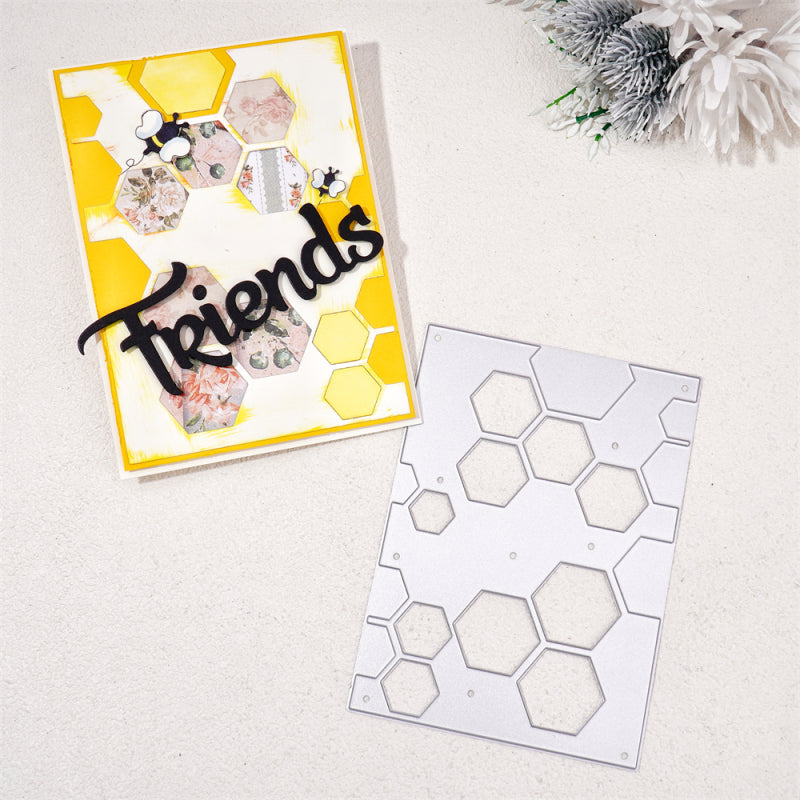 Kokorosa Metal Cutting Dies With Honeycomb Rectangle Background Board