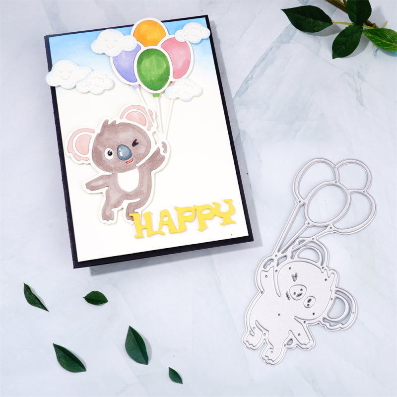 Kokorosa Metal Cutting Dies With Koala Holding Balloon