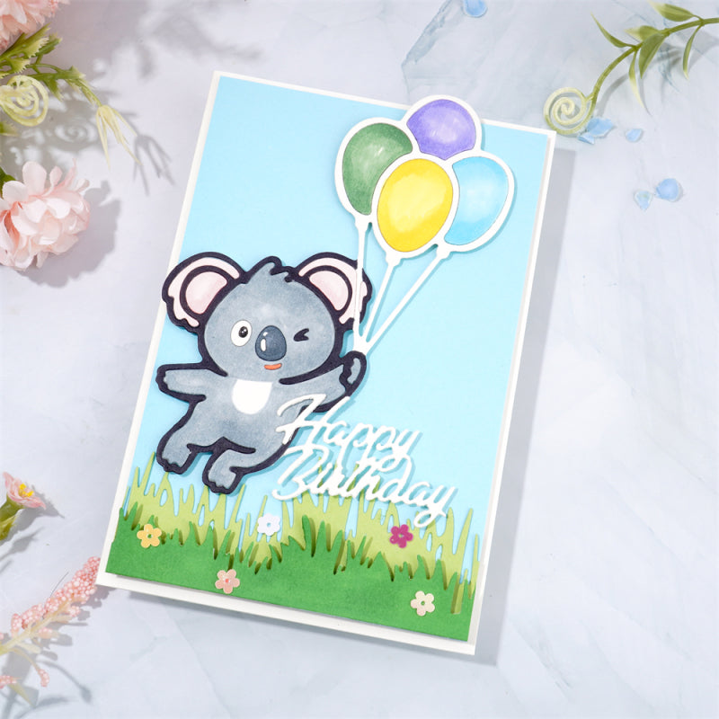 Kokorosa Metal Cutting Dies With Koala Holding Balloon