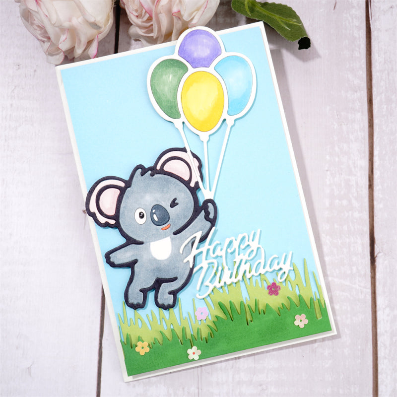 Kokorosa Metal Cutting Dies With Koala Holding Balloon