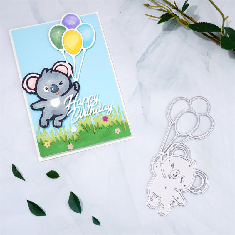 Kokorosa Metal Cutting Dies With Koala Holding Balloon