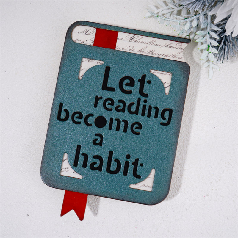 Kokorosa Metal Cutting Dies With Let Reding Become a Habit Phrase Background Board