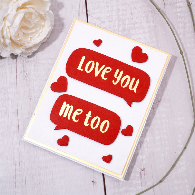 Kokorosa Metal Cutting Dies With Love You Words and Hearts